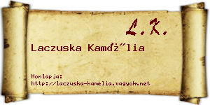 Laczuska Kamélia névjegykártya